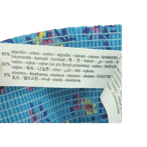 NWT XL Zara Summer Blue Floral Front Knot Crop Top - Picture 7 of 8